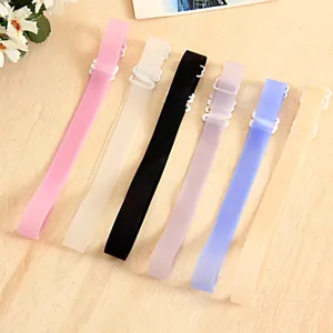 Bretelles de Soutien-Gorge en Silicone Invisibles Réglables Femmes Bretelles de Remplacement Mates Transparentes Accessoires Lingerie