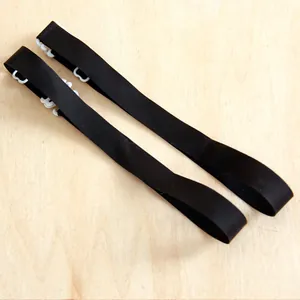 Bretelles de soutien-gorge élastiques noires de 1,5 cm avec crochets de réglage