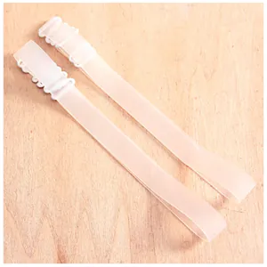 Bretelles de soutien-gorge en silicone transparent de 1,5 cm de large, invisibles