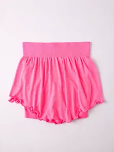 Pink high-waisted 2-in-1 skort skirt for women yoga running and fitness activities