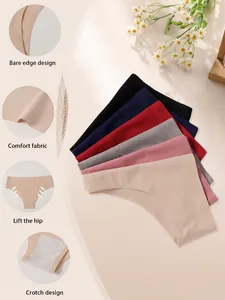 Vue détaillée des culottes sans couture en soie glacée de différentes couleurs