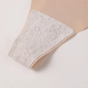 Seamless ice silk thong with breathable vented crotch design for yoga and fitness