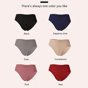 Tangas taille basse en soie glacée sans couture pour femmes, lot de 6 couleurs sport et fitness.