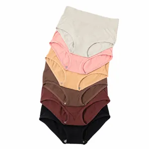 High-waisted seamless control panties for women with honeycomb texture in six colors