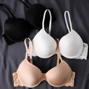 Sujetador Push Up de Encaje Sexy para Mujer Con Aros Sujetador Sin Costuras Lencería Sexy Sujetador Ajustable Realce