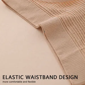 Premium seamless ribbed thong underwear featuring a comfortable elastic waistband design