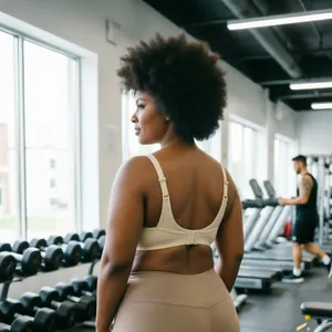 Schokbestendige sportbeha in grote maten met volledige dekking voor yoga en fitnesstraining