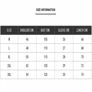 Detailed size chart for retro crochet knit polo shirt with shoulder and bust measurements