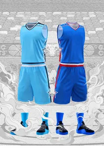 Divise da basket in stile americano ad asciugatura rapida con pantaloncini e scarpe