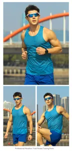 Detailed view of breathable mesh running tank top for professional marathon training