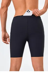 Men's quick-dry athletic shorts with a secure back waistband pocket for smartphone storage.