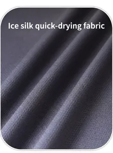 Gros plan sur la texture du tissu en soie glacée à séchage rapide pour sportifs.