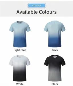 Vue détaillée des options de dégradé pour les t-shirts de sport homme à séchage rapide