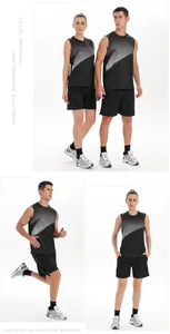 Ensemble de gilets de sport sans manches à séchage rapide pour le fitness et la course