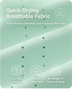 Vue macro de la texture du tissu respirant vert menthe à séchage rapide avec perforations