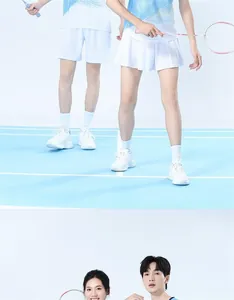 Atmungsaktives Badminton-Set für Damen und Herren aus kühlender Eisseide für Sportler.