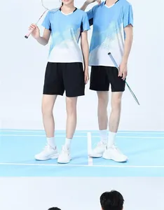 Atmungsaktives Badminton-Sportbekleidungsset aus Eisseide für Männer und Frauen