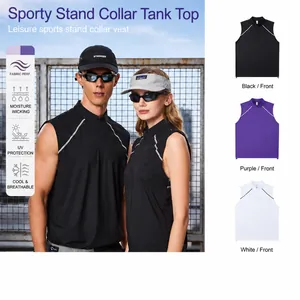 Gilet de Sport Unisexe à Séchage Rapide Respirant Sans Manches Débardeur de Fitness Ensemble Top And Bottom Vêtements de Sport Avec Garniture Réfléchissante
