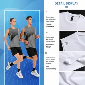 Gilet de sport respirant à séchage rapide pour hommes et femmes, course et fitness