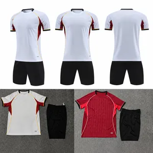 Men Football Training Jersey Set Polyester Quick Dry Breathable Short Sleeve Top And Bottom Football Training Match Sports Kit