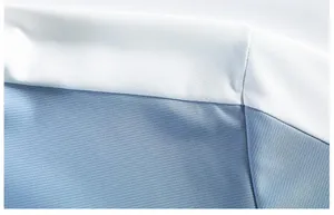 Detailed view of the breathable quick-dry mesh fabric on a sports polo shirt