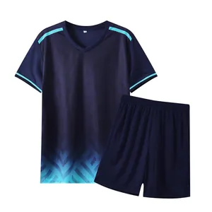 Schnelltrocknendes Fußballtrikot-Set für Herren in Marineblau mit Farbverlauf