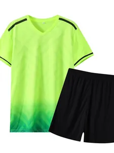 Kinder Schnell Trocknend Fußballuniform Oberteil und Hose Polyester Atmungsaktiv Training Trikot Shorts Verlauf Bedruckt Sportbekleidung