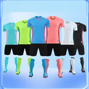 Fußballtrikot-Set Damen Herren Kinder Fußball Trainingsuniform Atmungsaktiv Kurzarm Sportbekleidung Anzug Top And Bottom