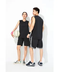Professional breathable quick-dry sleeveless basketball training jersey for men and women