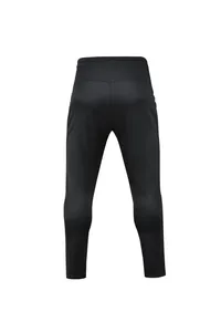 Professional black quick-dry athletic goalkeeper training pants shown from the rear view