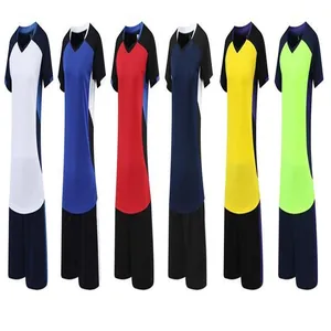 Six color options of quick-dry sports uniform sets for volleyball and badminton sessions.