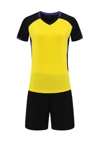 Detailed view of quick-dry yellow and black sports uniform set for volleyball and badminton