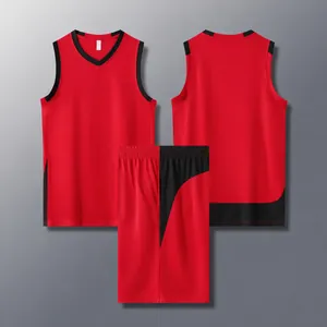 Completo da basket stile americano rosso per adulti e bambini