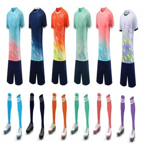 Ensemble complet de maillots de football dégradés pour l'entraînement en plusieurs couleurs