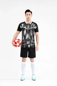 Professionelles Fußballtrikot-Set für Herren mit modernem geometrischem Löwenkopf-Grafikmuster