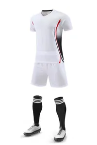 Ensemble de maillot de football blanc avec tissu à séchage rapide et short sport
