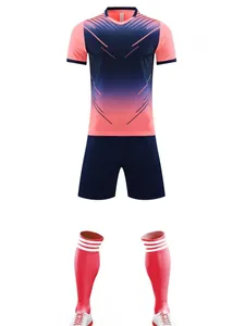 Ensemble de maillot de foot respirant à séchage rapide avec dégradé, short et chaussettes