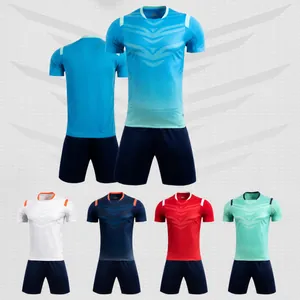 Polyester Sneldrogend Voetbalshirt Top And Bottom Set Voor Heren Dames Kinderen Ademend Training Team Sportset