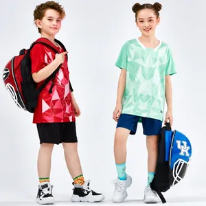 Ensemble de football pour jeunes avec motif tête de lion géométrique pour l'entraînement