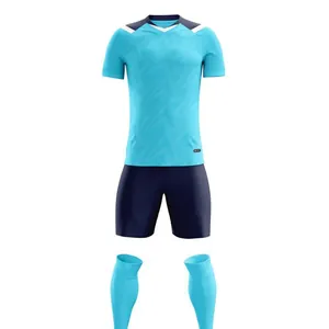 Men's and kids' quick-dry soccer uniform set with jersey, shorts, and socks