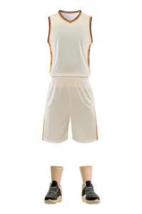 Full basketball uniform set with tiger pattern jersey and shorts on white background