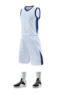 Men's white basketball uniform set with quick-dry fabric and tiger pattern detail