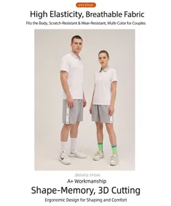Breathable quick-dry Polo shirt and matching shorts set for sports and outdoor work