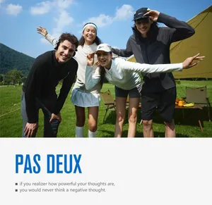 Happy group of friends in breathable outdoor sports jackets for hiking and fitness