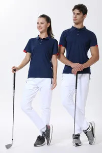 Αθλητικά μπλουζάκια polo navy blue για άνδρες και γυναίκες σε επαγγελματικό στούντιο γκολφ