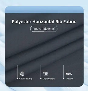 Nahaufnahme von schnell trocknendem Rippgewebe aus 100% Polyester