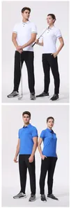 Detailansicht der atmungsaktiven Eisseide-Poloshirts in Weiß und Blau