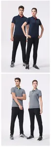 Ganzkörperansicht von schnelltrocknenden Sport-Poloshirts für Herren und Damen in Blau