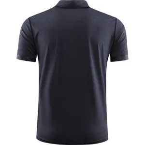 Atmungsaktives Sport-Poloshirt für Herren in Dunkelblau, Rückansicht, schnelltrocknend