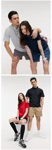 Detailanzeige von atmungsaktiven, schnelltrocknenden Polo-Shirts in vier hellen Farben